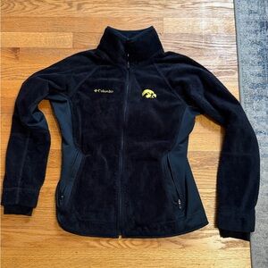 Columbia Black Fleece Jacket with Yellow Logo